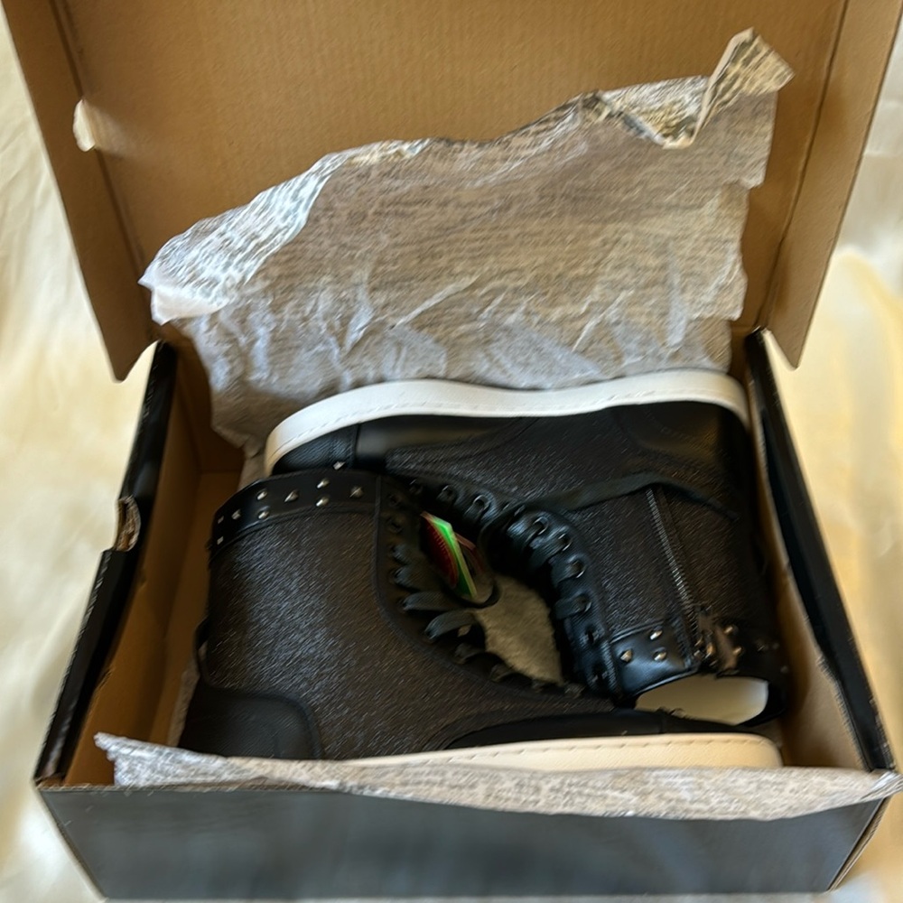 Pastry Military Glitz Adult Women's Sneaker Boot in Black/White- Women’s 8.5